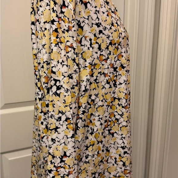 J. Jill Yellow and Blue V-Neck Bishop Sleeve Top - Picture 6 of 10